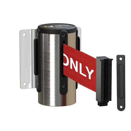 Montour Line Retr Belt Barrier Removable PSS Metal Wall Mt 8.5' R.Auth.Belt WM115-PS-AUTHRW-RM-M-85